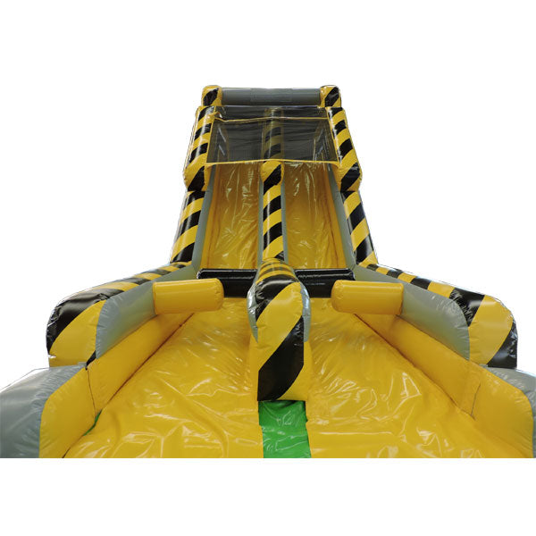45'Lx17'H 2-Lane Construction Slide Piece With Removable Pool