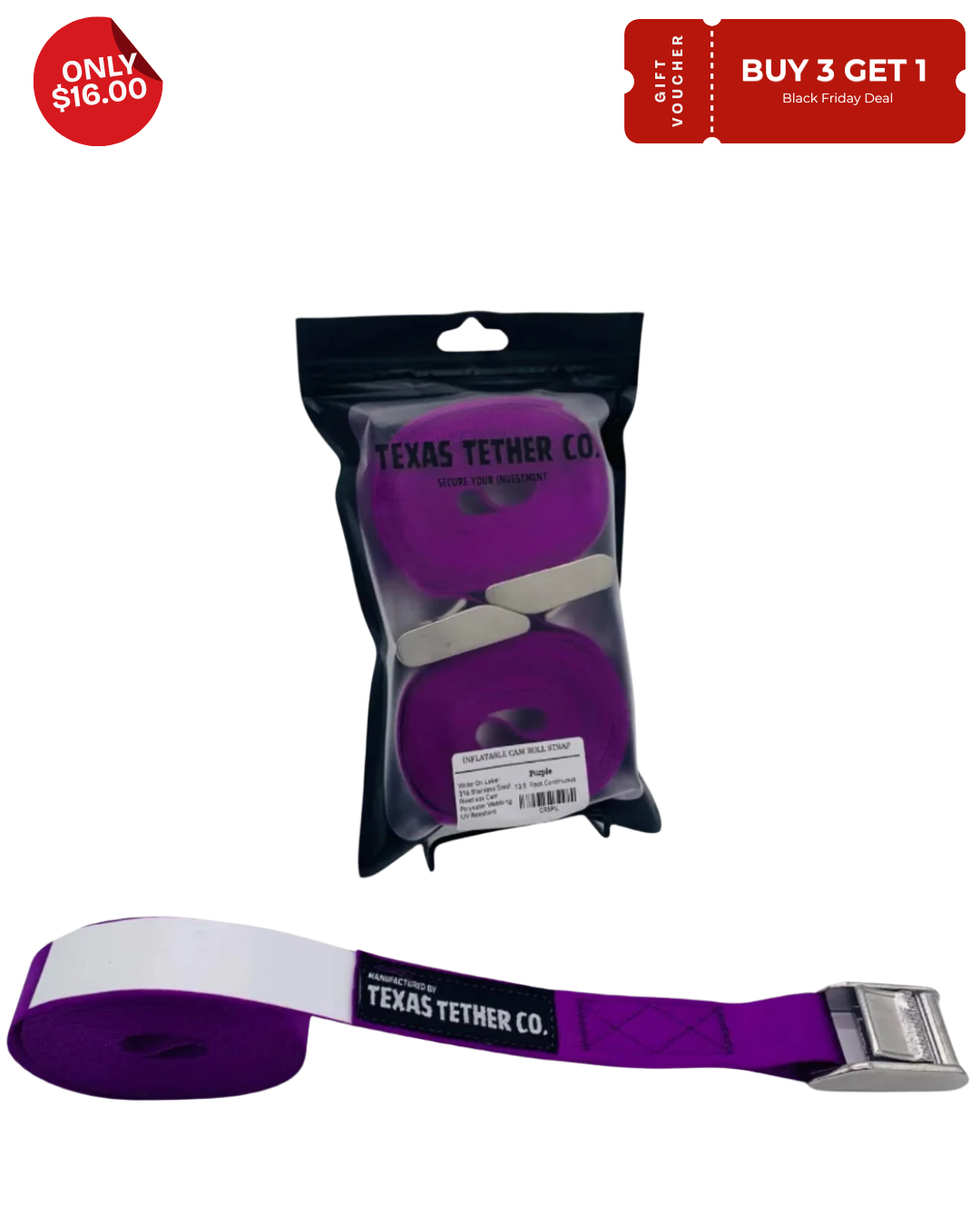 American Made Cam Buckle Roll Strap (Sold In Pairs)