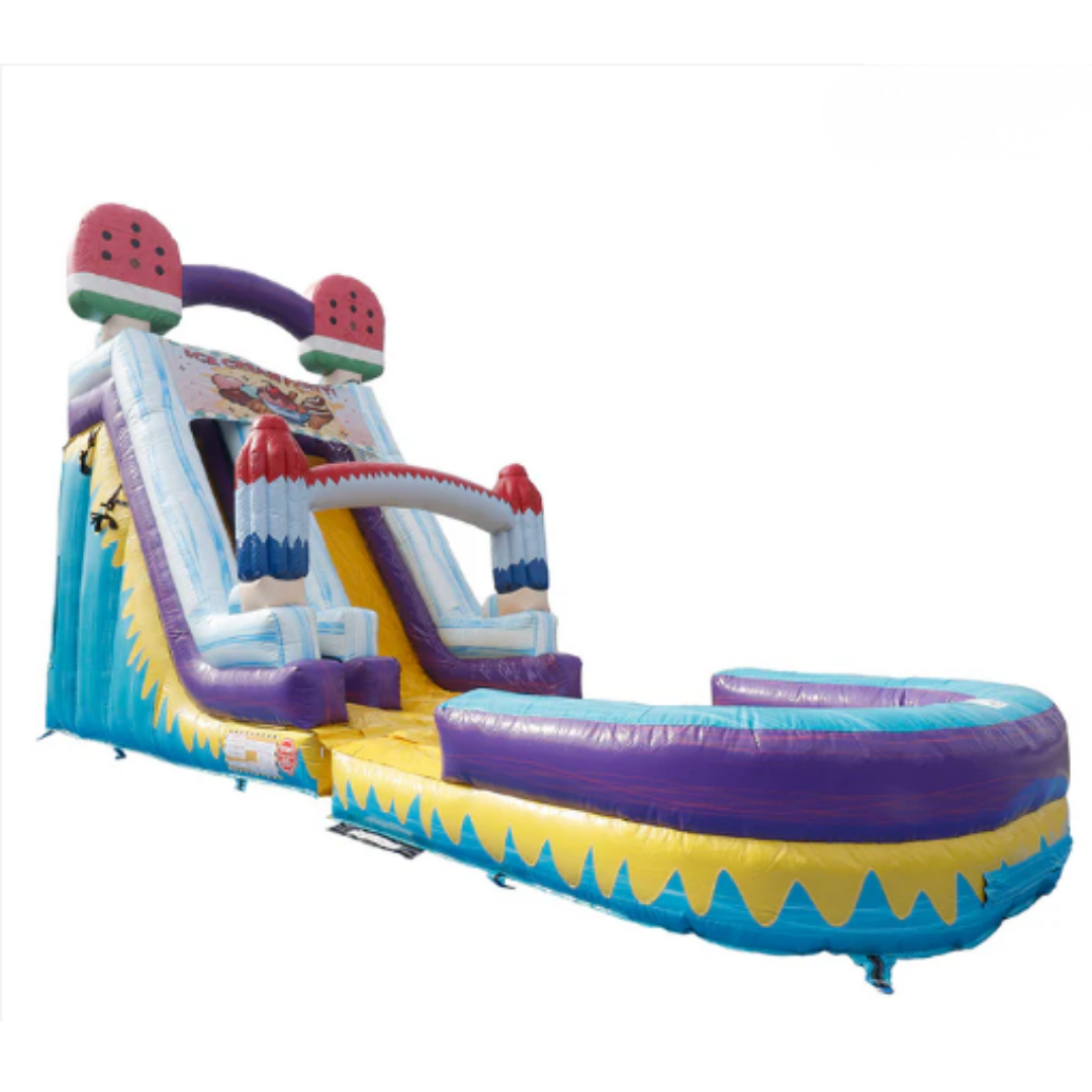 19'H Ice Cream Slide Wet n Dry with Removable Art Panel