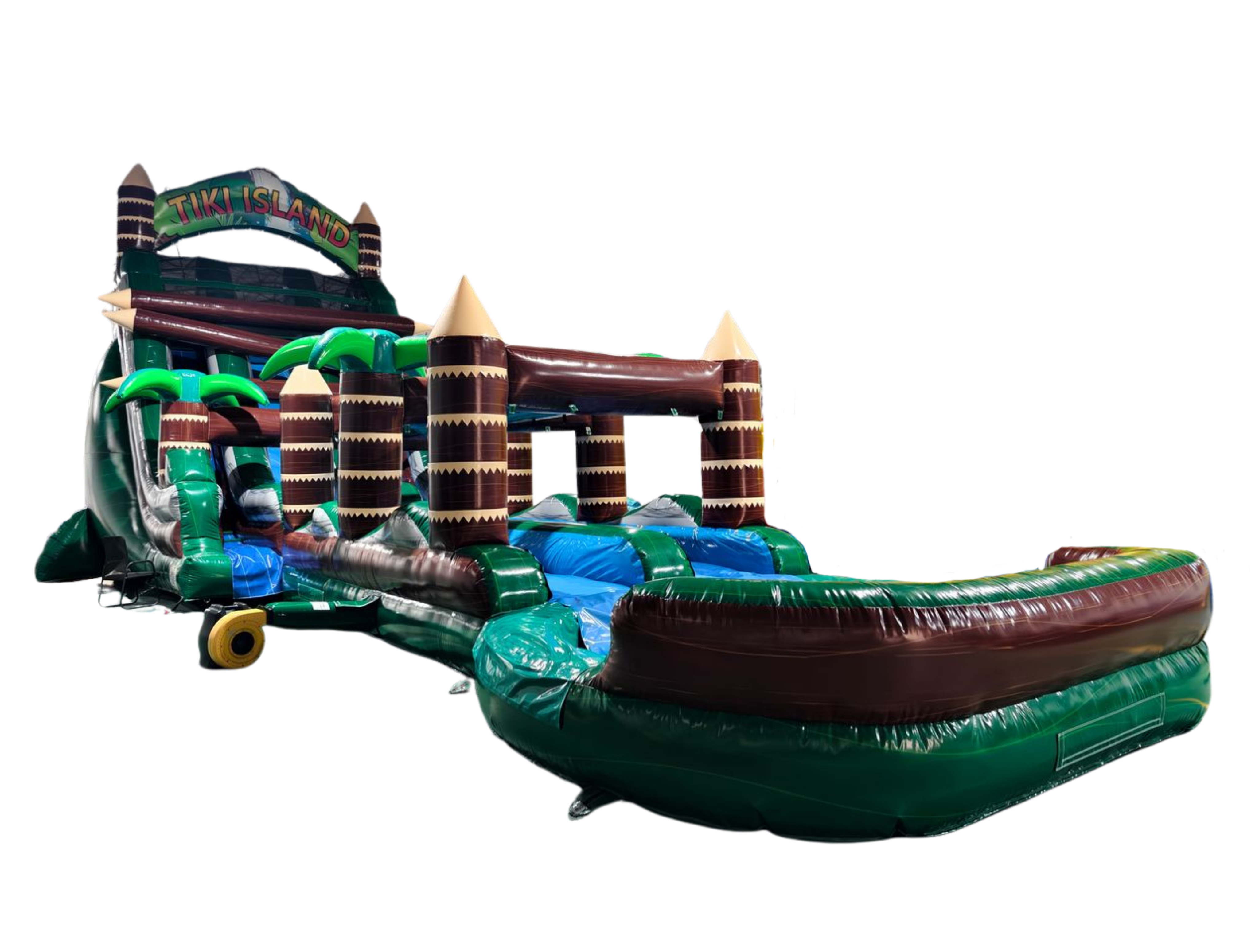 24ft Tiki Island Dual lane Water Slide