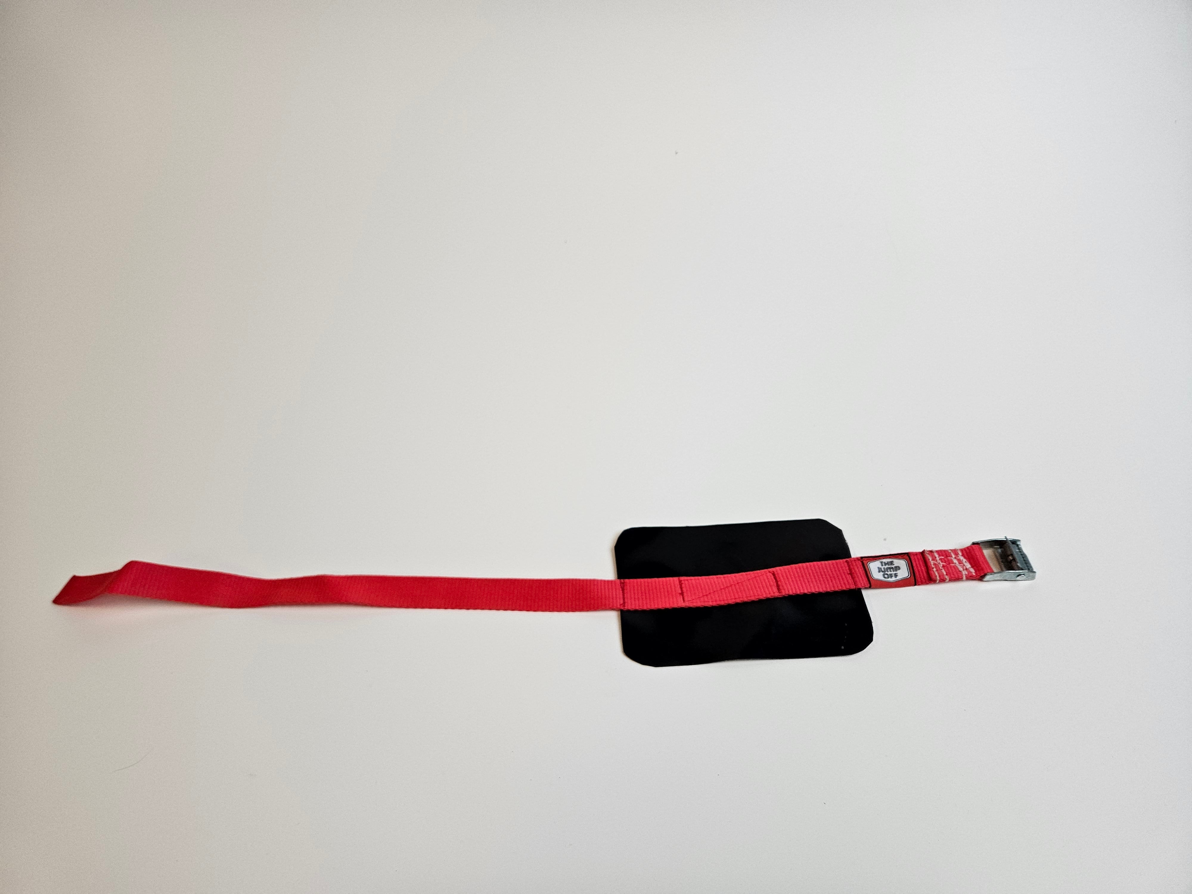 Blower Tube Strap - Vinyl oval 7” x 4.5”. Red 1” Strap 30” Long