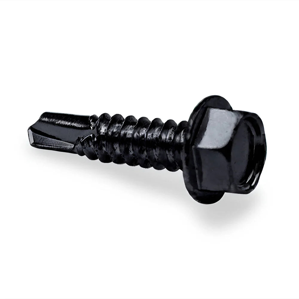 1" E-Track Hex Head Metal Screws With Self-drilling Tips (10 Pack)