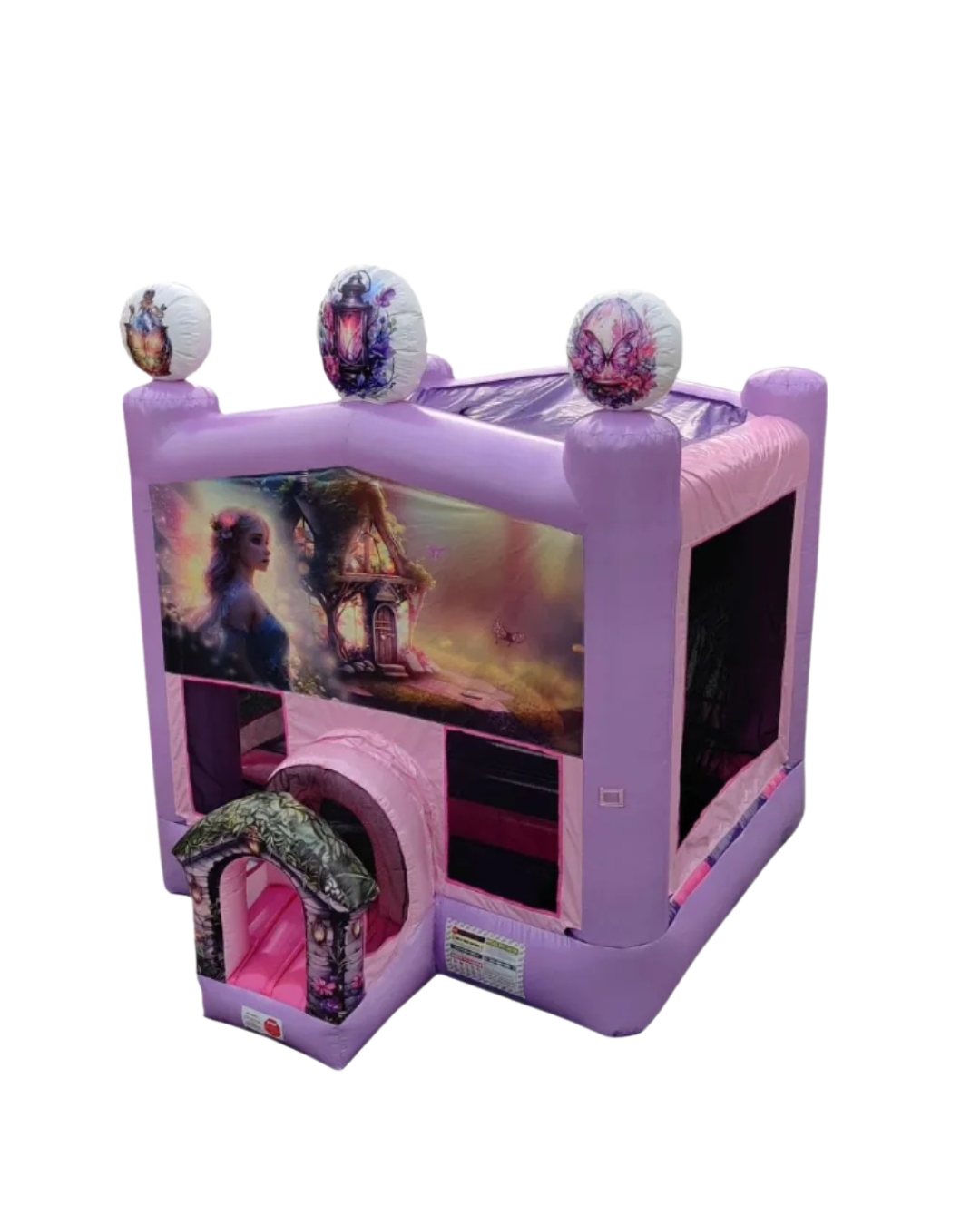 3D Fairy Glitter Sparkle Bounce House with Fairy Door and Hoop