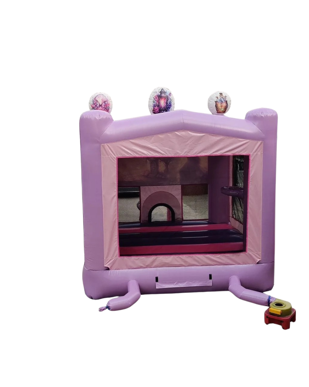 3D Fairy Glitter Sparkle Bounce House with Fairy Door and Hoop