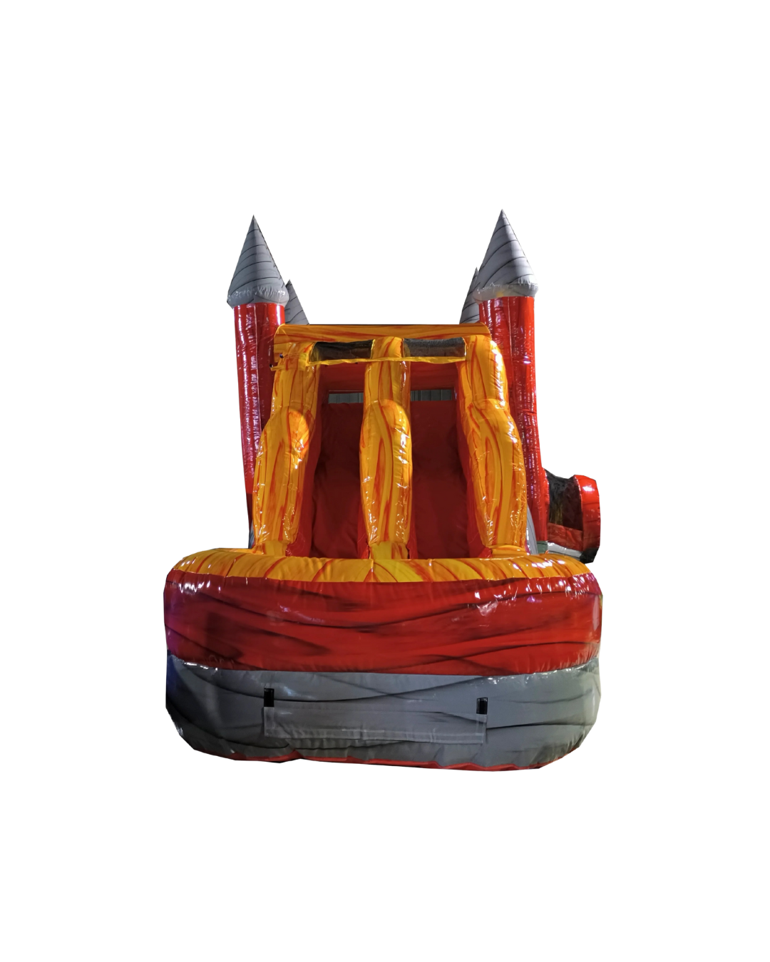 7-1 Double Lane Lava Combo Wave Wet Dry Slide with Hoop