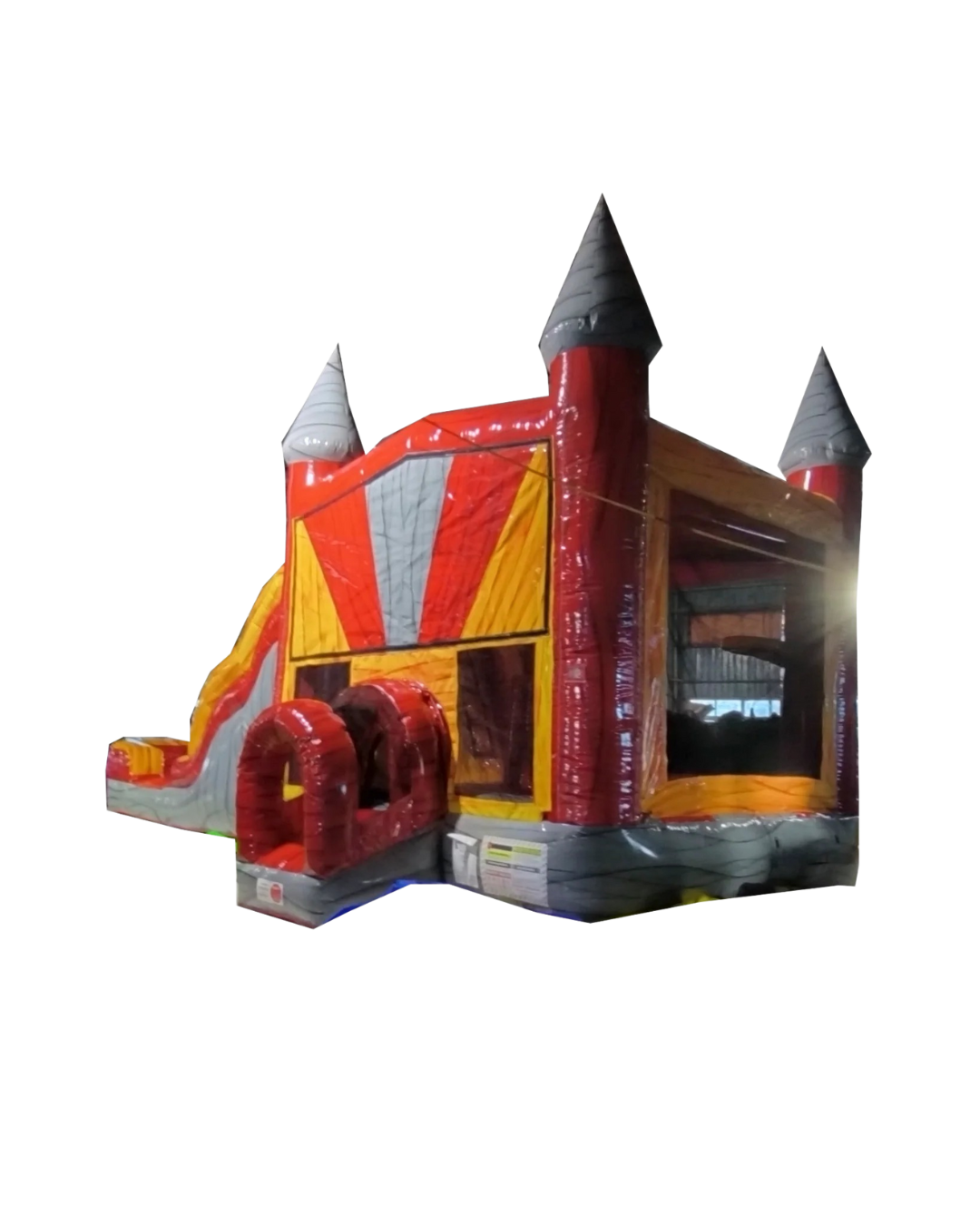 7-1 Double Lane Lava Combo Wave Wet Dry Slide with Hoop