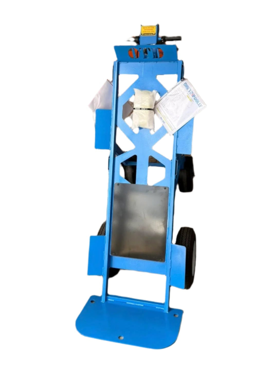 Blue Electric 48v bounce house dolly made in the USA by one Trip Dolly