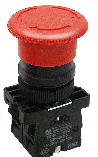 Red Mushroom Emergency Stop Push Button Switch AC 660V 10A