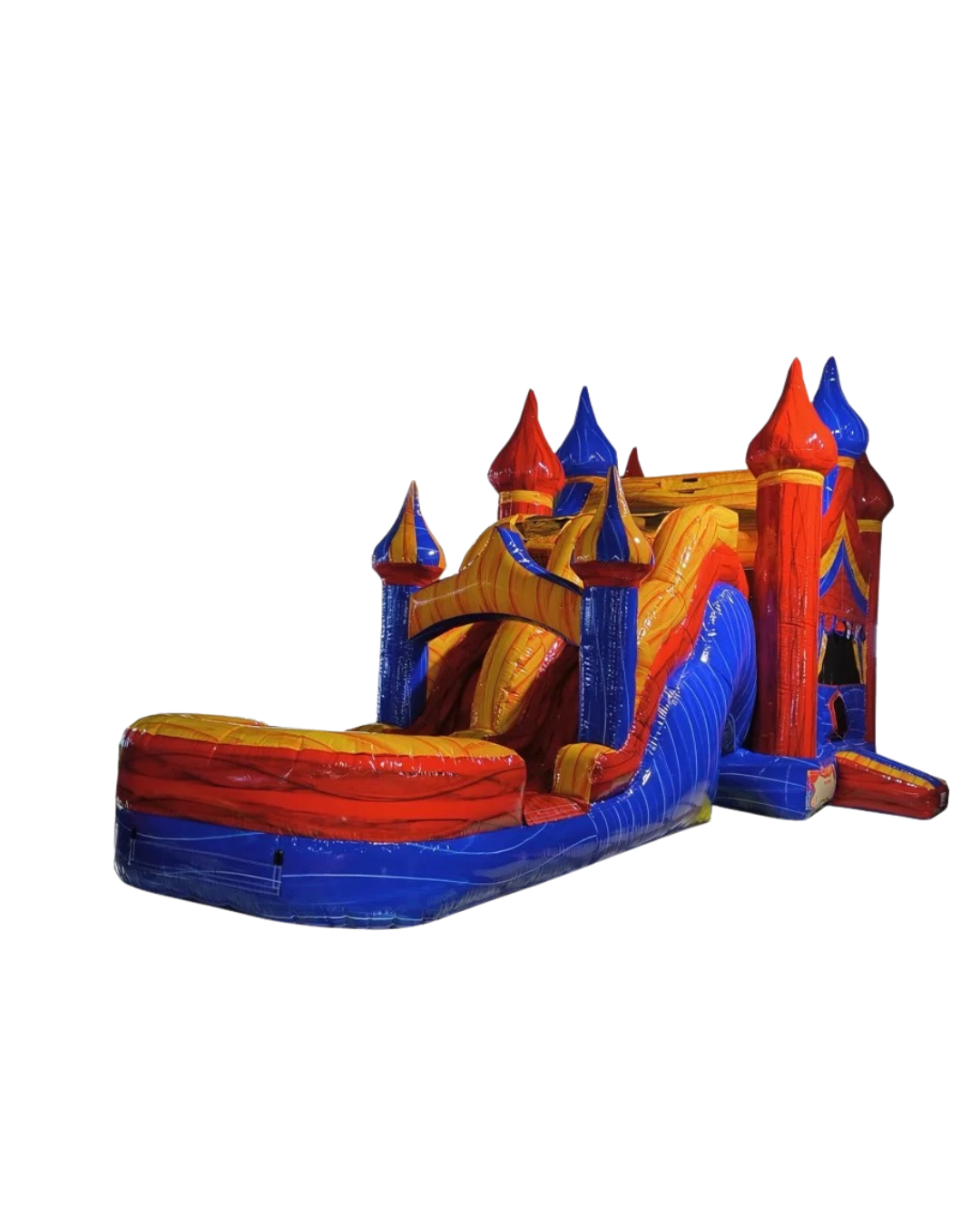 7-1 Carnival Marble Castle Double Lane Wave Wet Dry Slide