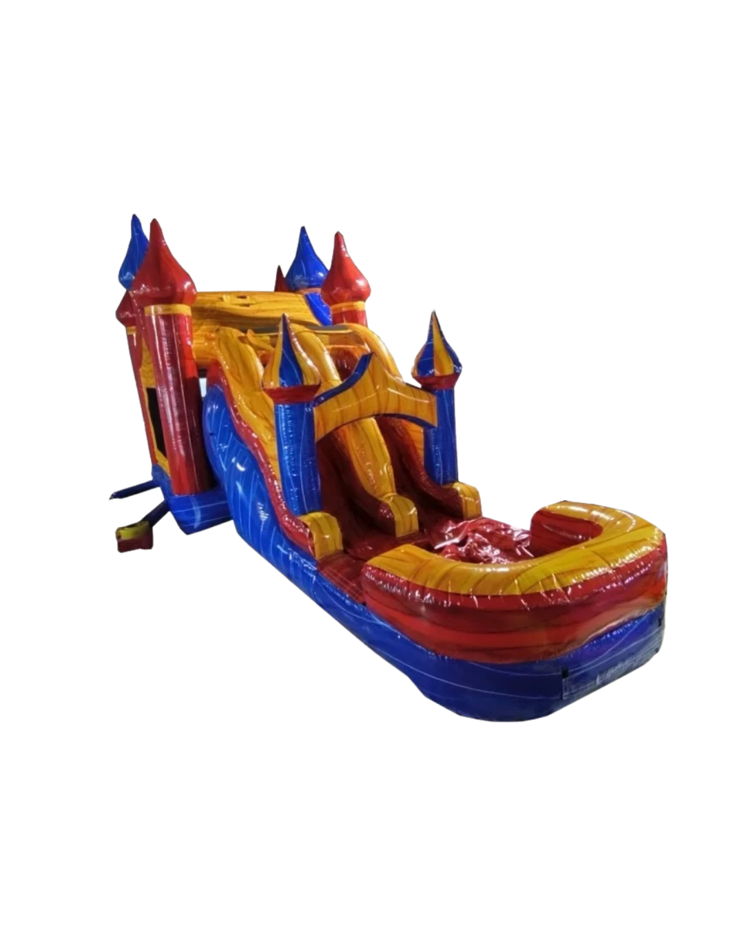 7-1 Carnival Marble Castle Double Lane Wave Wet Dry Slide