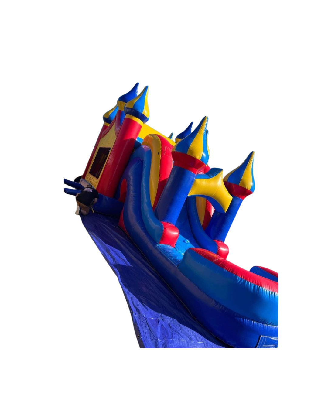 7-1 Carnival Marble Castle Double Lane Wave Wet Dry Slide
