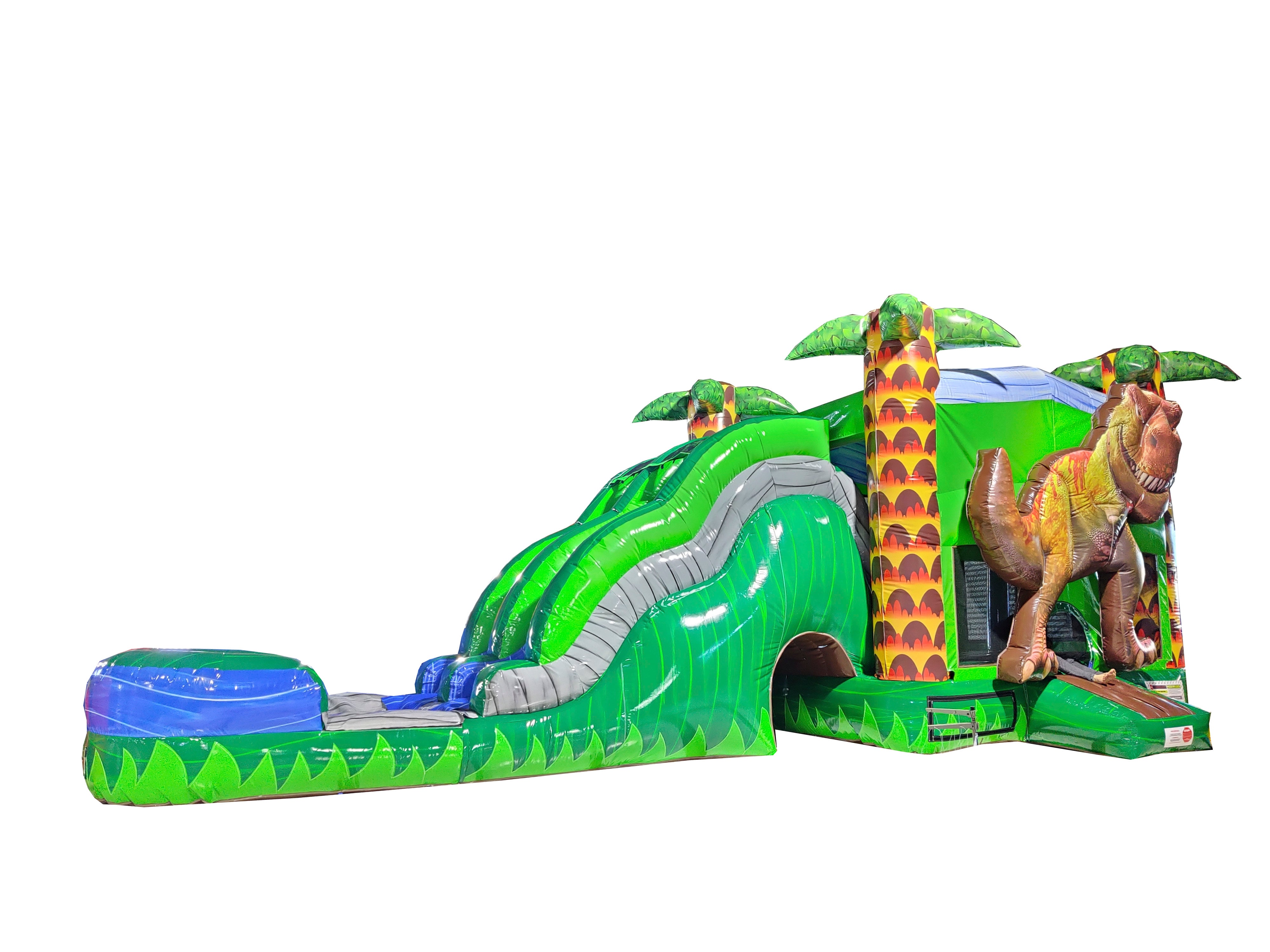 7-1 Dino Marble Double Lane Wave Wet Dry Slide