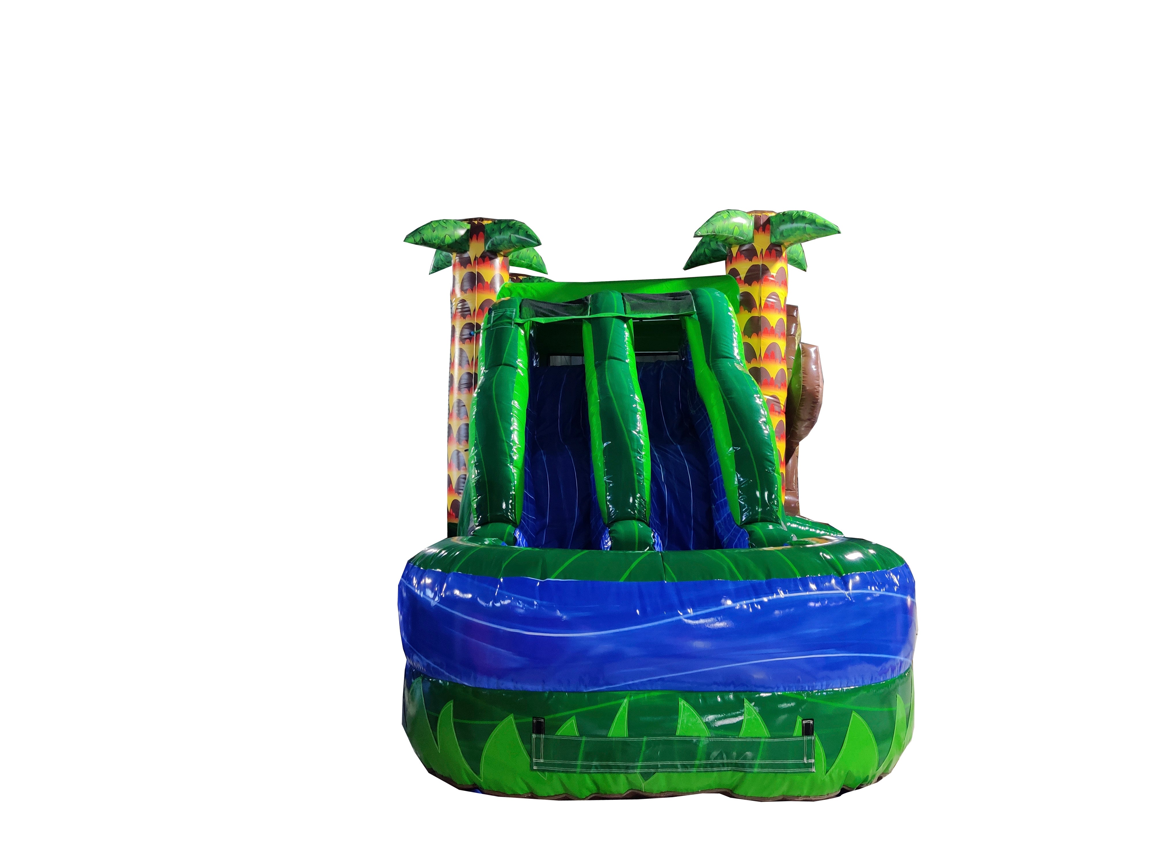 7-1 Dino Marble Double Lane Wave Wet Dry Slide