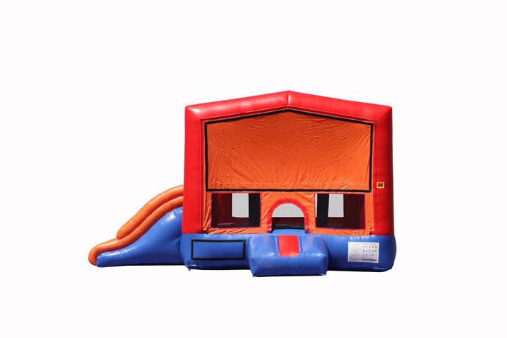 3-1 Module Combo Double Dry Slide with Middle Stairs Orange