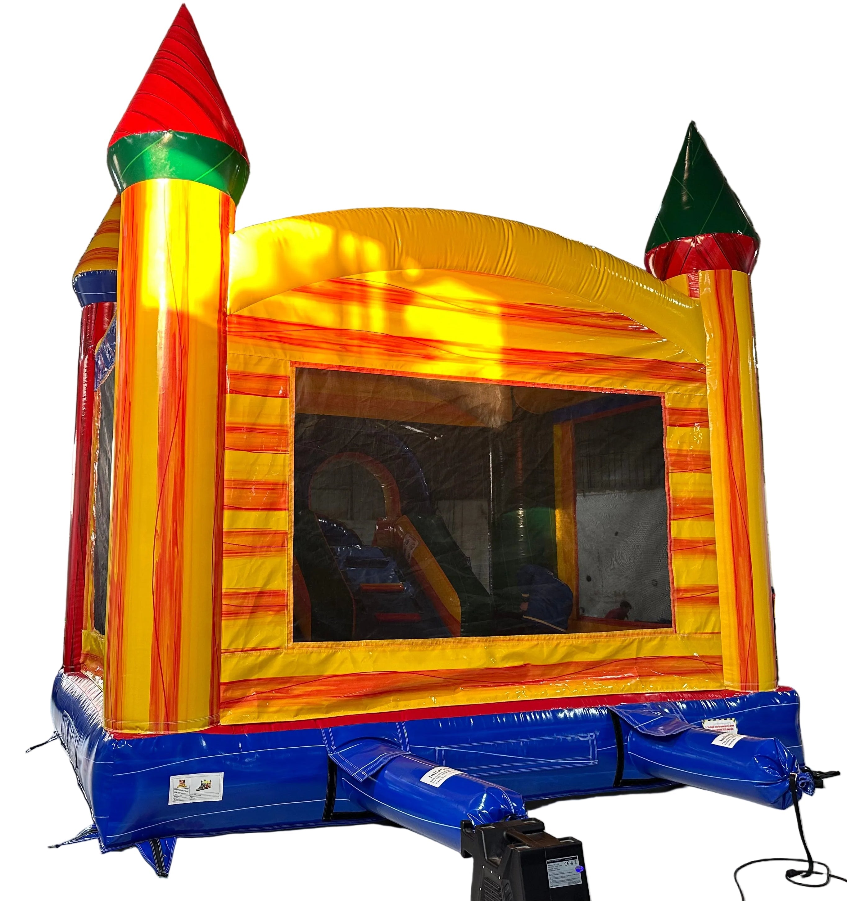 Bounce house combo- Castle Inflatable with Slide and Pool – Multi-Color