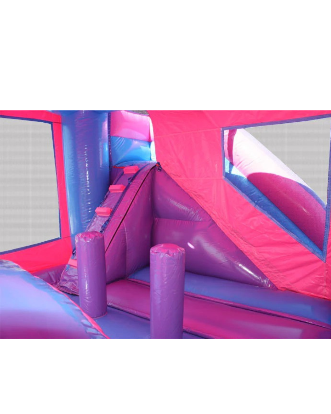 Inflatable Castle 6 in 1 Pink & Purple Module Combo