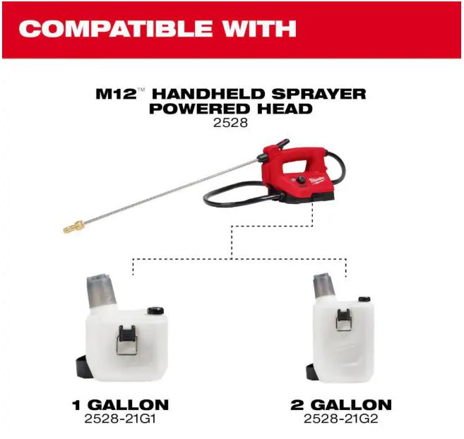 M12 12-Volt 2 Gal. Lithium-Ion Cordless Handheld Sprayer Kit with 2.0 Ah Battery and Charger