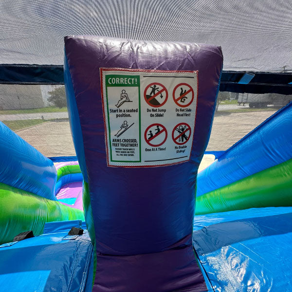 13'H Dual Lane Purple Water Slide