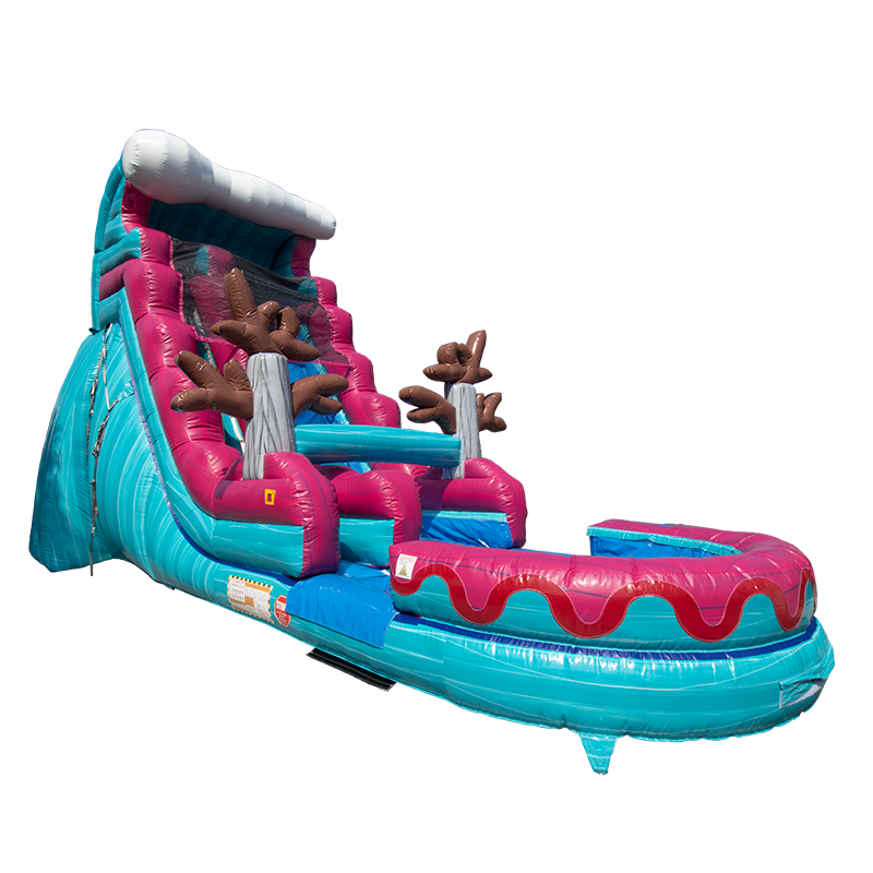 19'H Pink and Blue Wave Slide Wet n Dry