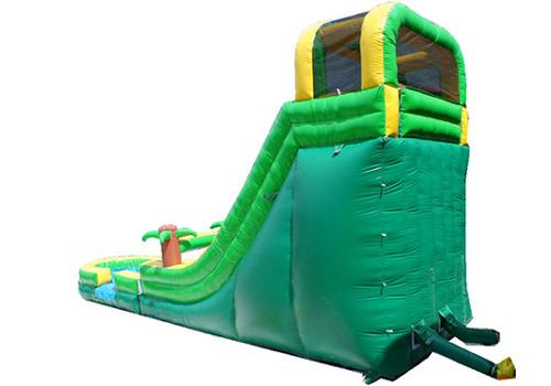 20'H Palm Tree Screamer Slide w/ Slip n Splash