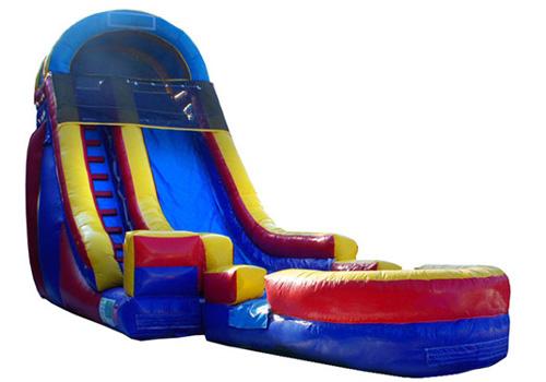 22'H Rainbow Screamer Slide w/ Slip n Splash