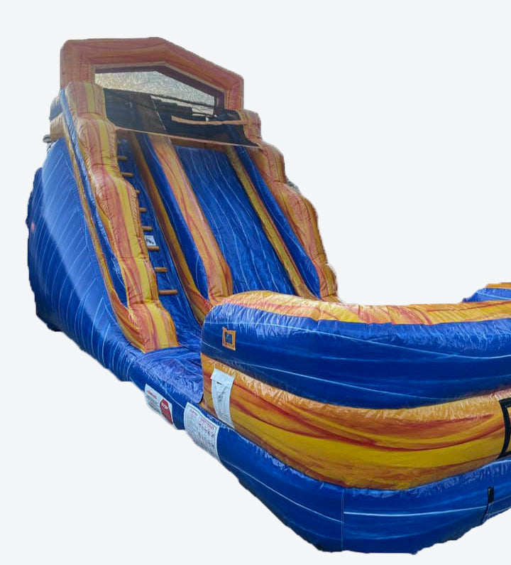 Blue Orange Marble 16' Waterslide