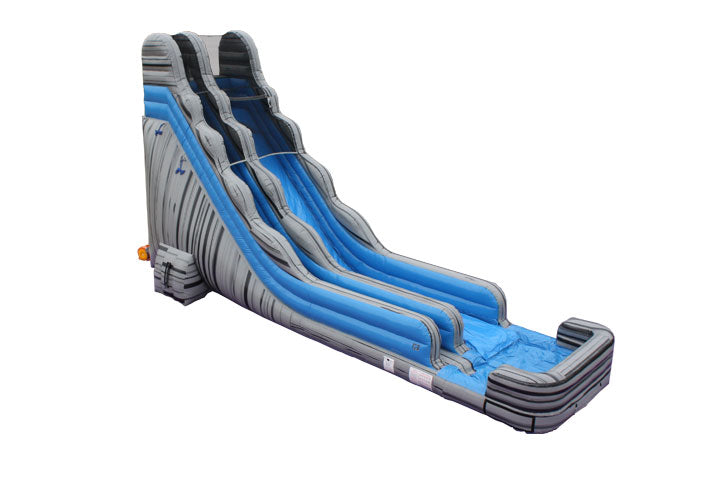 22' Grey Crush with Mini Slip and Slide Sewn Pool