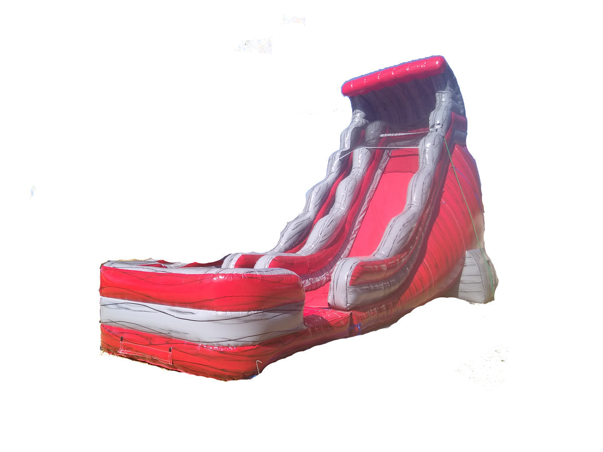 22' Tsunami Red Marble & Grey Marble Water Slide with Wings