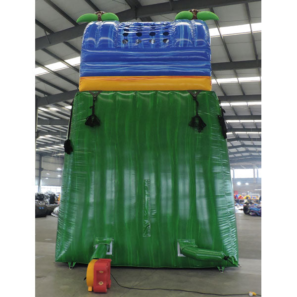 22'H Green Slide With Pool