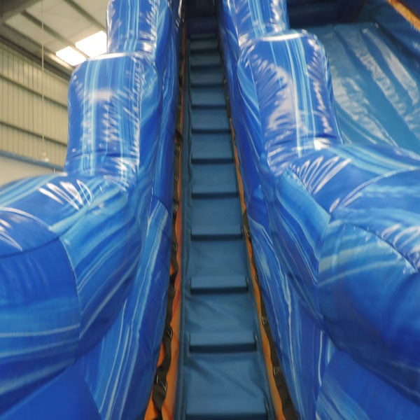 22'H Green Slide With Pool