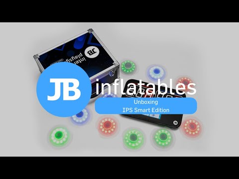 Demo video showing IPS Smart Edition 10 Spot interactive inflatable game with LED hit zones in competitive gameplay