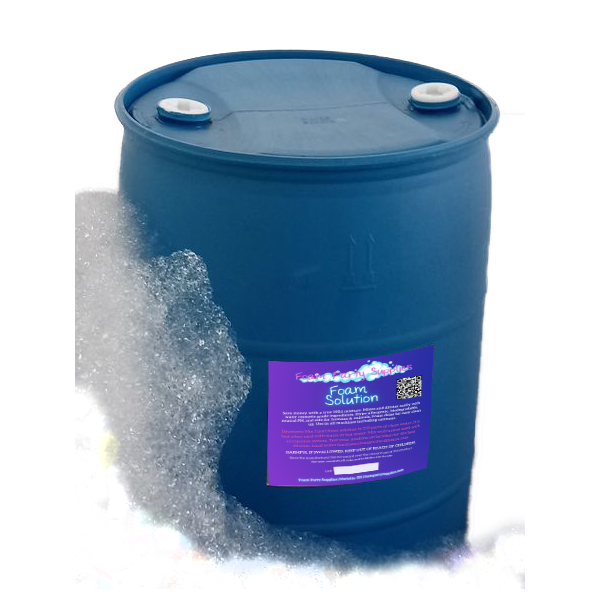 55 gallon barrel of party foam machine solution