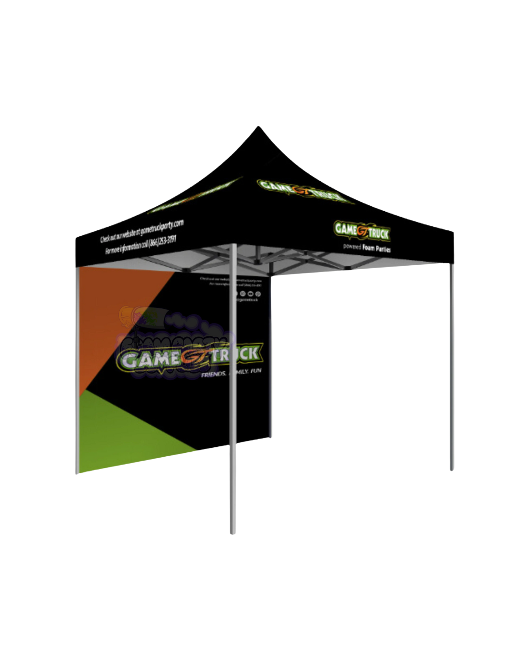 5x5 Custom Classic Foam Party Tent with Backdrop