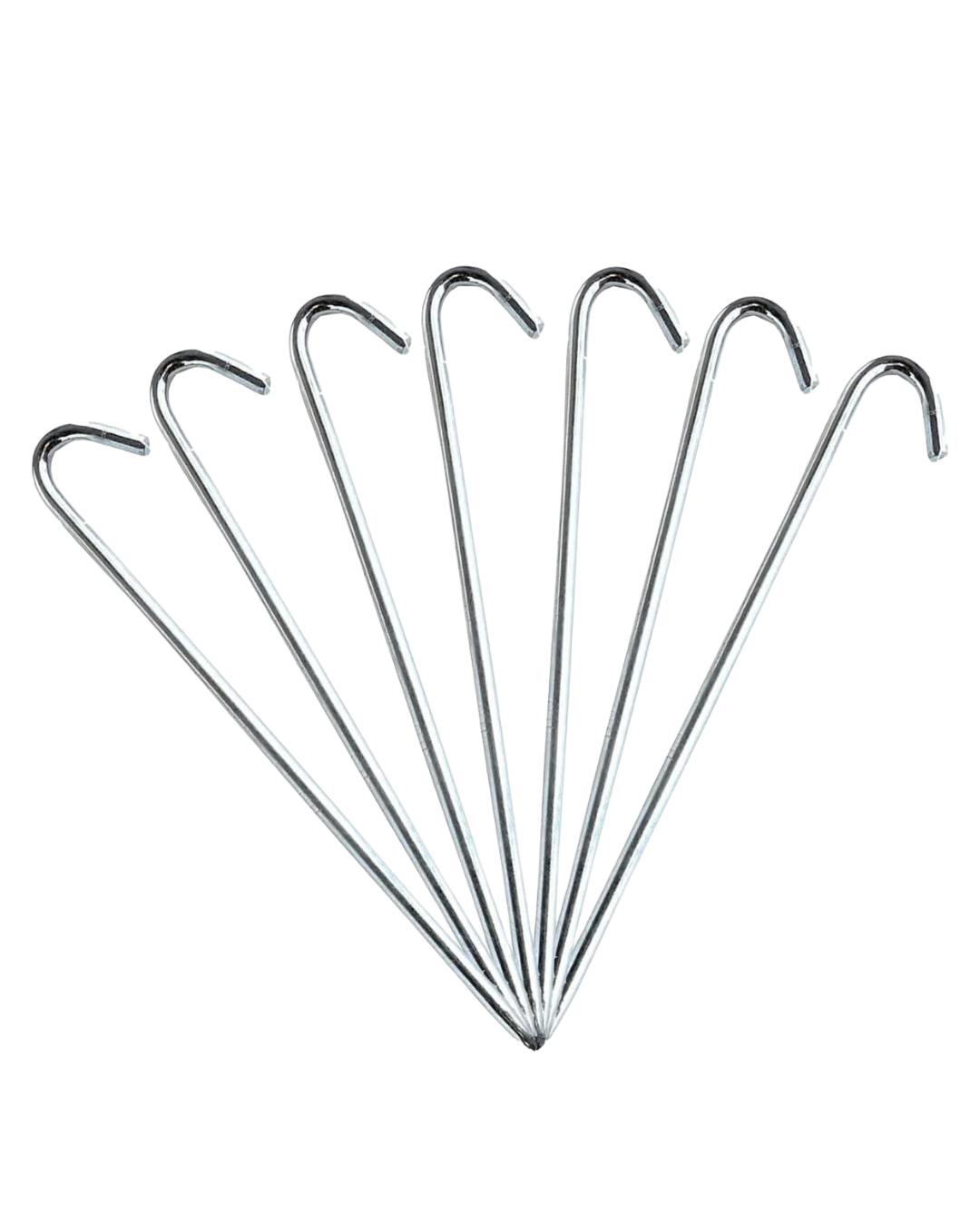 12 inch x 1/2 inch galvanized steel inflatable stakes.