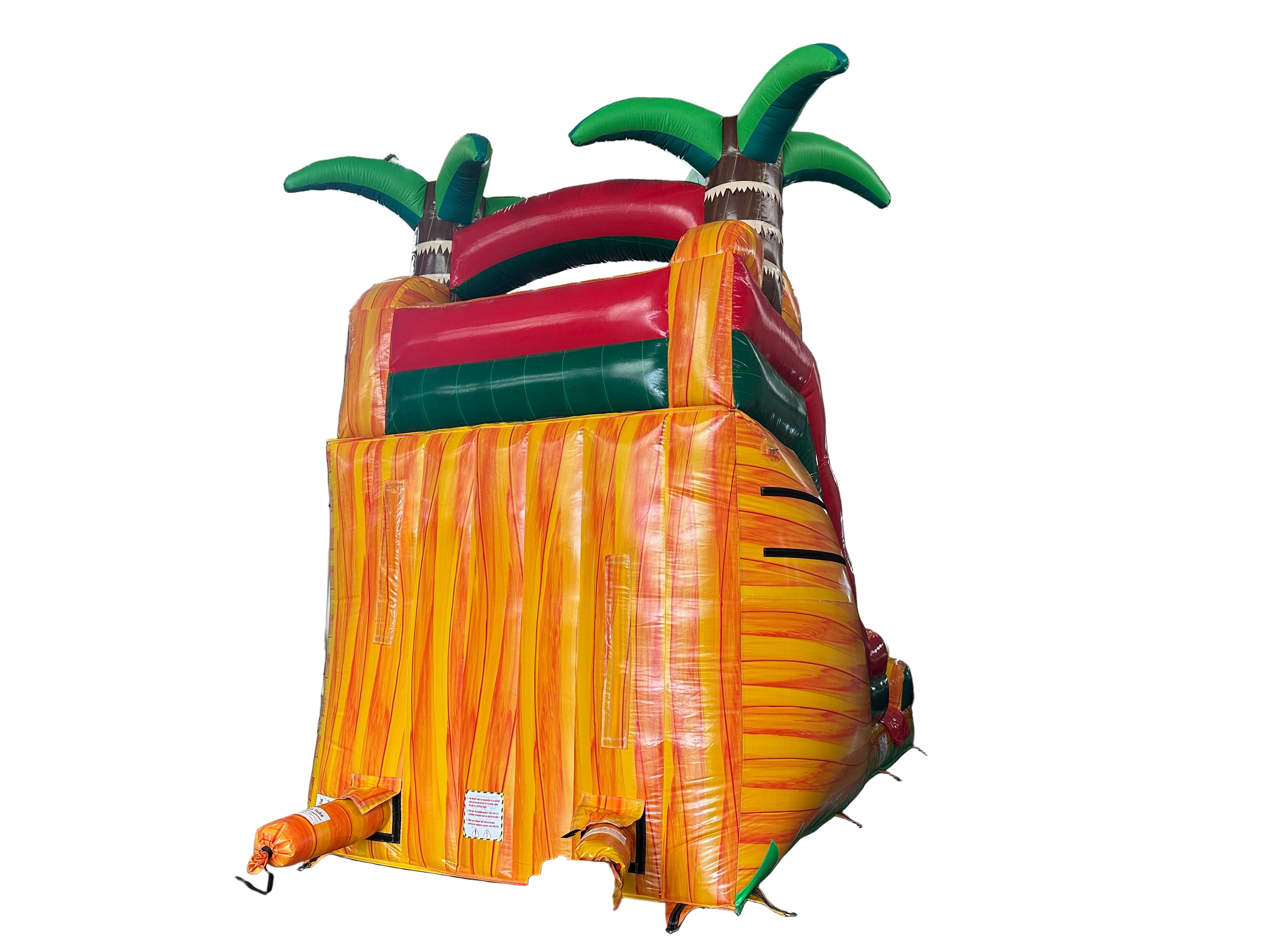Inflatable slide with palm tree design 