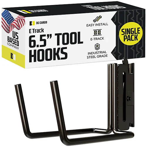 Extra-Wide E track Tool Hanger, 6.5" Deep
