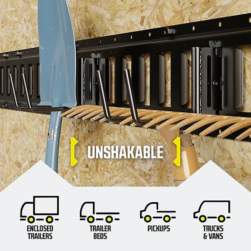 Extra-Wide E track Tool Hanger, 6.5" Deep
