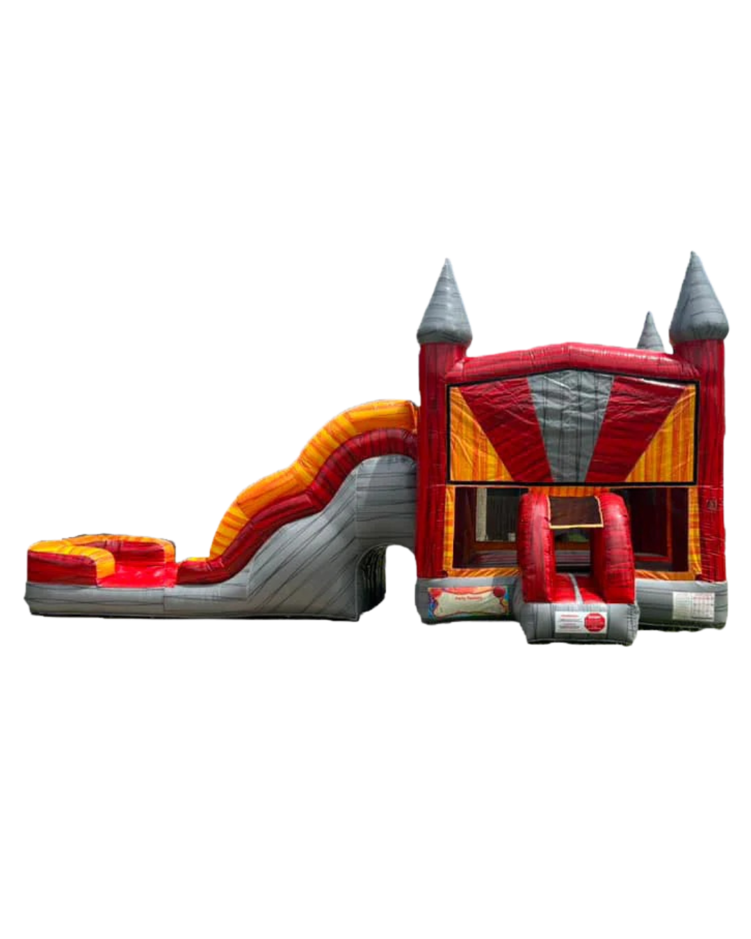 7-1 Double Lane Lava Combo Wave Wet Dry Slide with Hoop