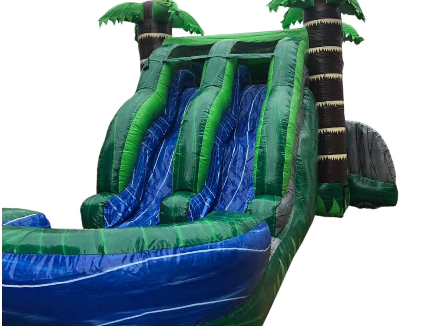 7-1 Palm Marble Double Lane Wave Wet Dry Slide COM-713