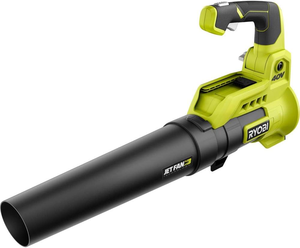 RYOBI 40V 110 MPH 525 CFM 
Cordless Battery Variable-Speed 
Jet Fan Leaf Blower (Used)