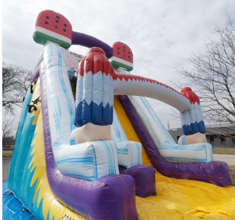 19'H Ice Cream Slide Wet n Dry with Removable Art Panel