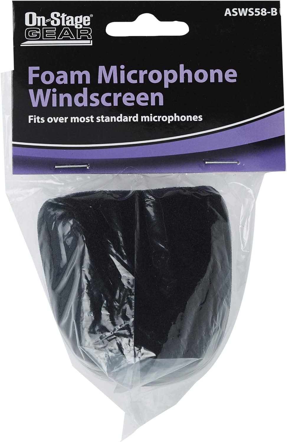 NEW -OnStage Foam Ball-Type Microphone Windscreen, Black