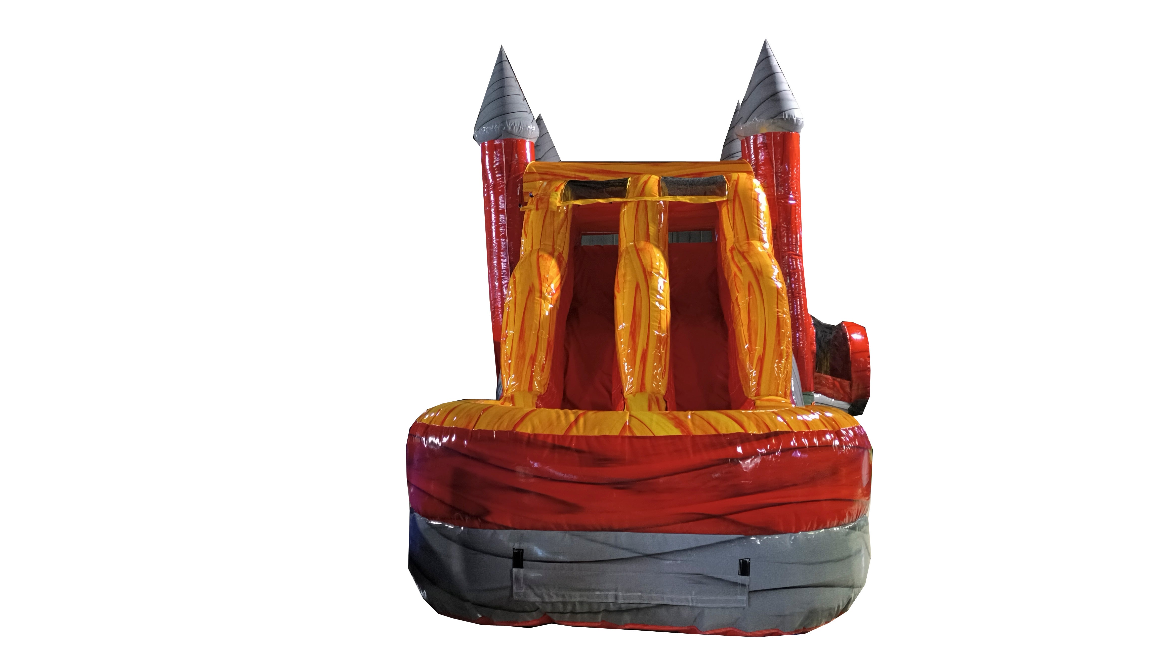 7-1 Double Lane Lava Combo Wave Wet Dry Slide with Hoop COM-775