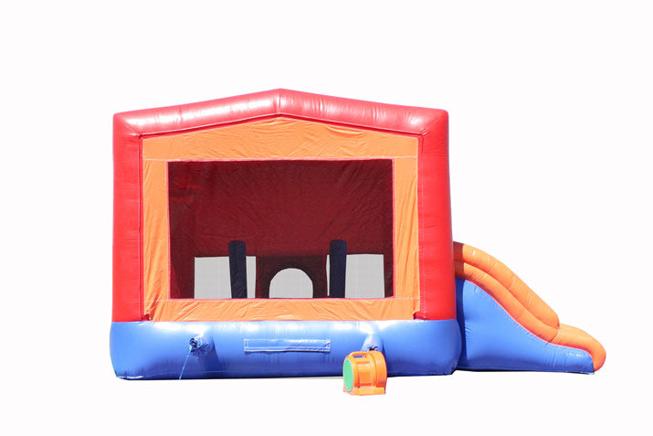 3-1 Module Combo Double Dry Slide with Middle Stairs Orange