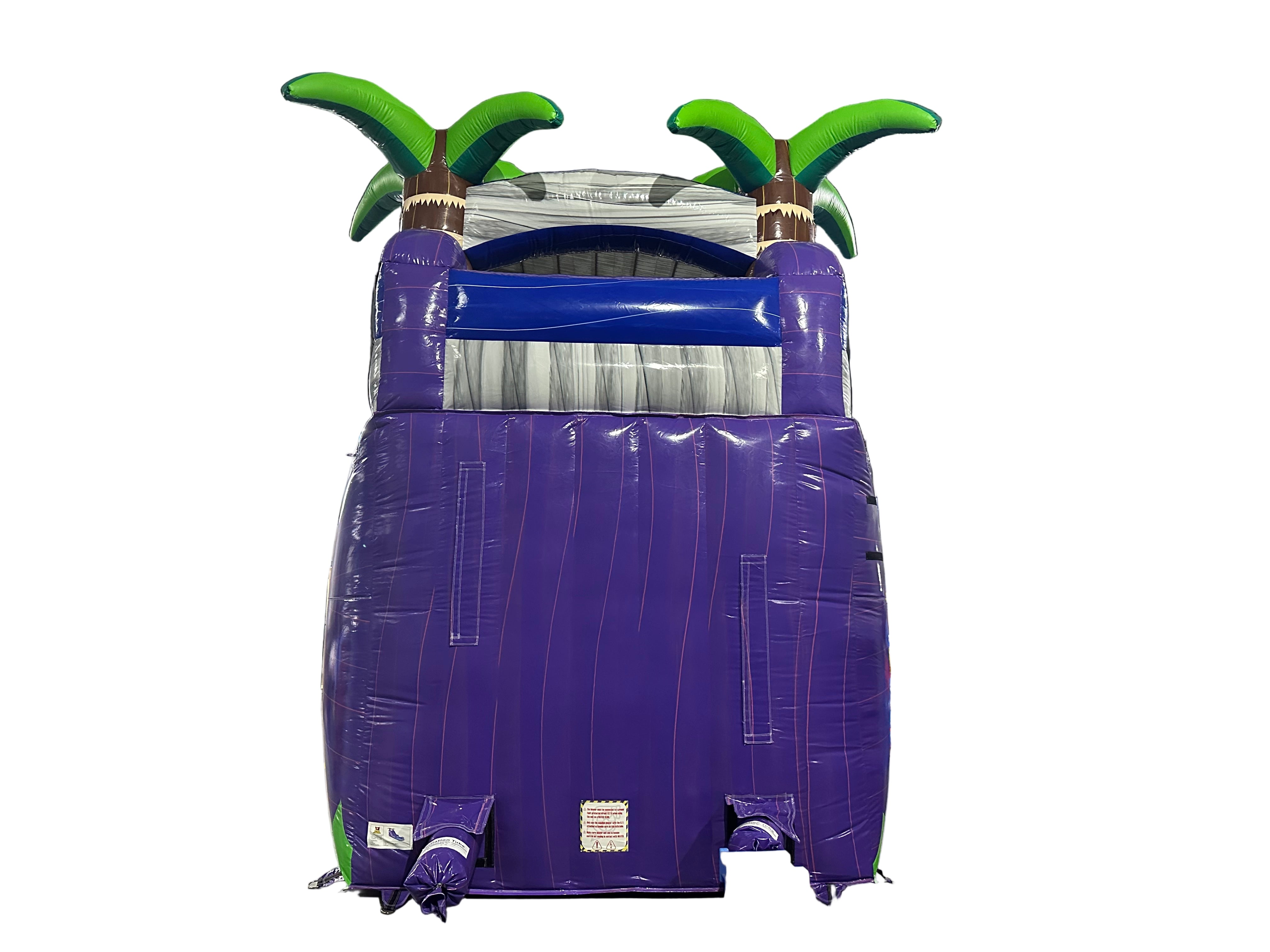 Inflatable slide with palm tree designs 