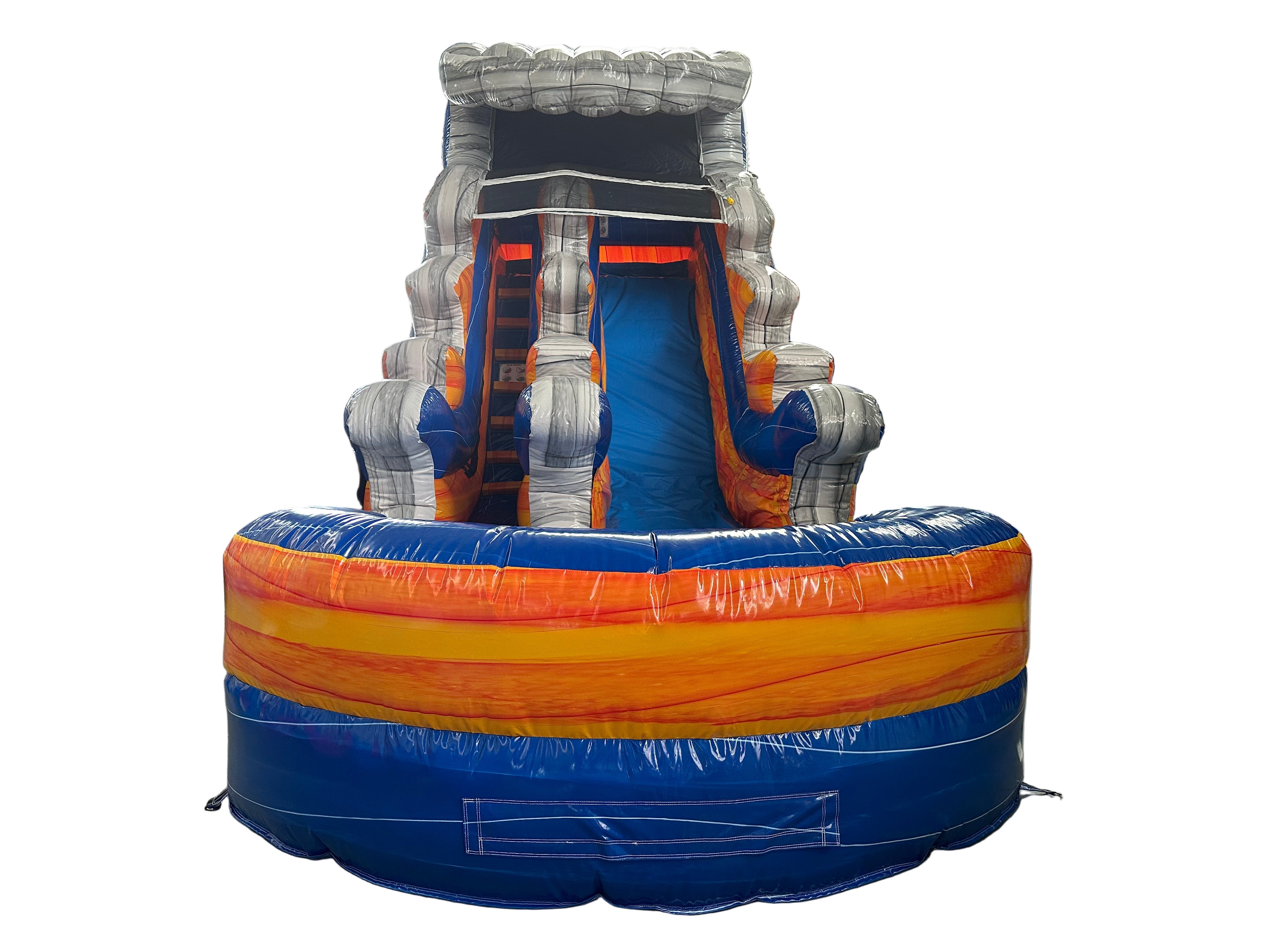 Colorful inflatable slide structure 