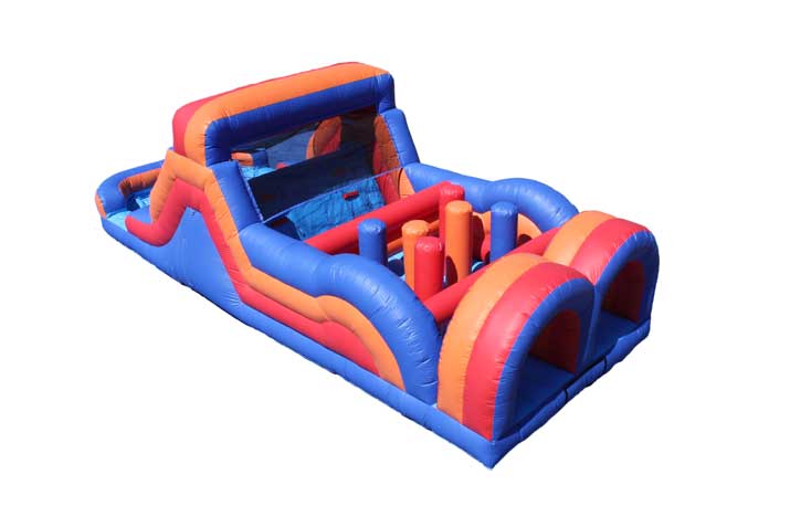 1 Piece Obstacle Course 35' - Wet/Dry Slide