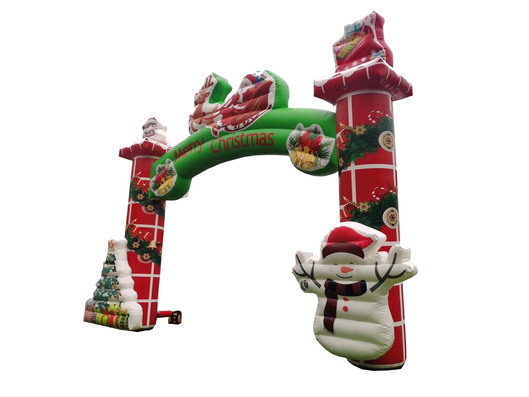 Santa Sleigh, Snowman & Tree Arch