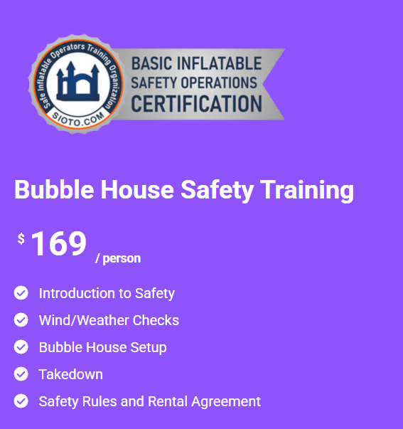 Bubble House Safety Training by SIOTO
