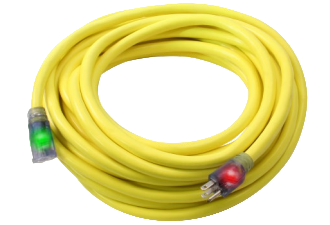 Heavy-Duty Dual Lighted Extension Cord w/ Safety CGM